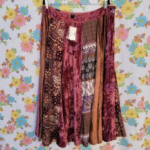 Lane Bryant NWT sequin floral velour skirt